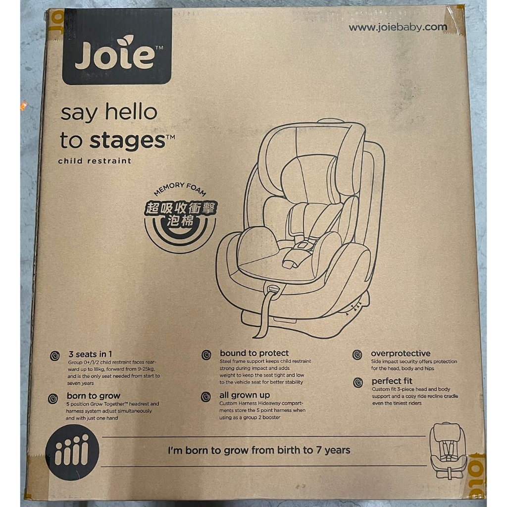 Joie stages 0-7歲成長型安全座椅汽座紅色(JBD82200R)