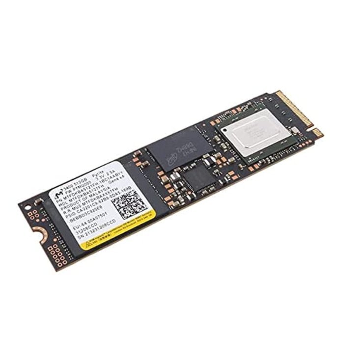 美光 Micron 3400 512GB M.2 NVME1.4 PCIE Gen4x4超高速SSD，6600MB/s