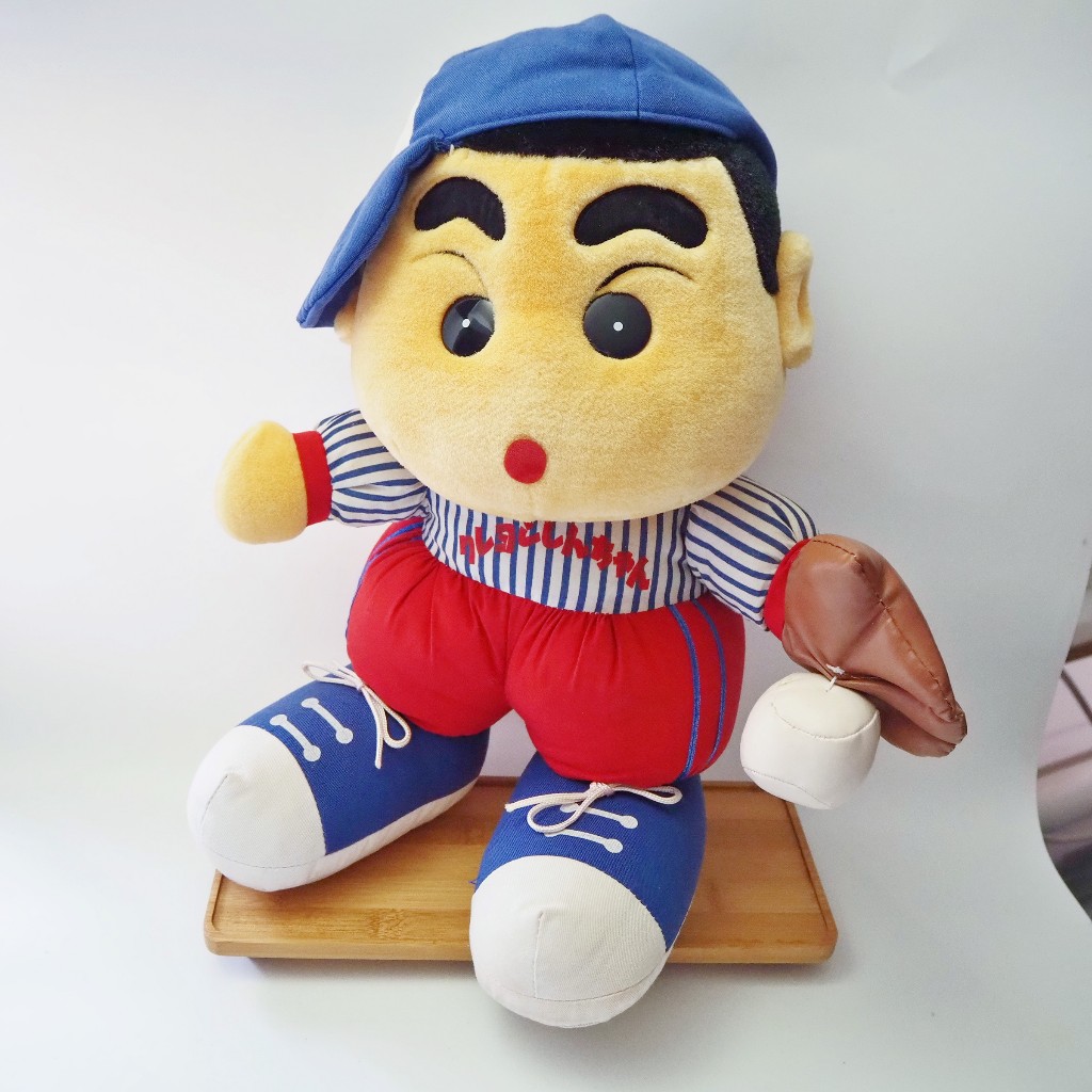 好好玩具收藏 Vintage 二手 90's 蠟筆小新 打棒球 娃娃 早期老料 收藏 品味擺飾禮物