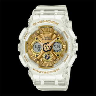 CASIO 卡西歐 G-SHOCK 夏日休閒 透明雙顯 運動腕錶 - 流光金 (GMA-S120SG-7A) [秀時堂]