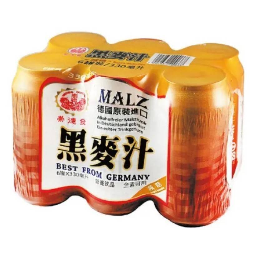 【蔬食小舖】崇德發 減糖黑麥汁(330ml*6/組)-全素