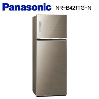 NR-B421TG-N 金 Panasonic國際牌 無邊框玻璃422公升雙門冰箱