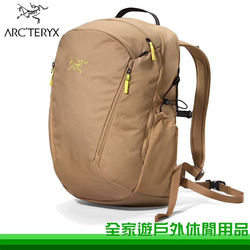 【全家遊戶外】Arcteryx 始祖鳥 Mantis 26L 多功能背包 帆布棕/喜悅黃 後背包 X000006044