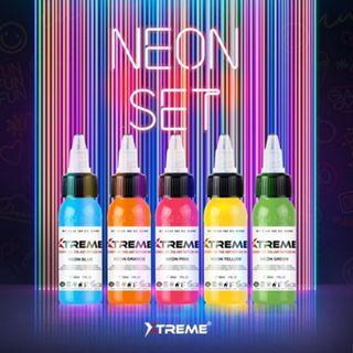 TAIWAN DH TATTOO SUPPLY:X牌Xtreme霓虹套組彩色系套裝 1oz Neon Color Set