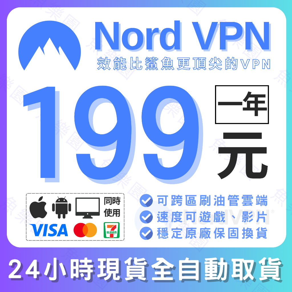 【重新上架】Nord VPN 正版•跨區•影片•手機•電腦•無中國 網路 配件點鈔設備