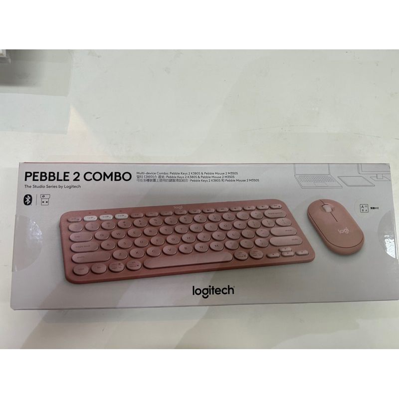 Logitech 羅技 Pebble 2 Combo 無線藍牙鍵盤滑鼠組 K380S+M350S玫瑰粉