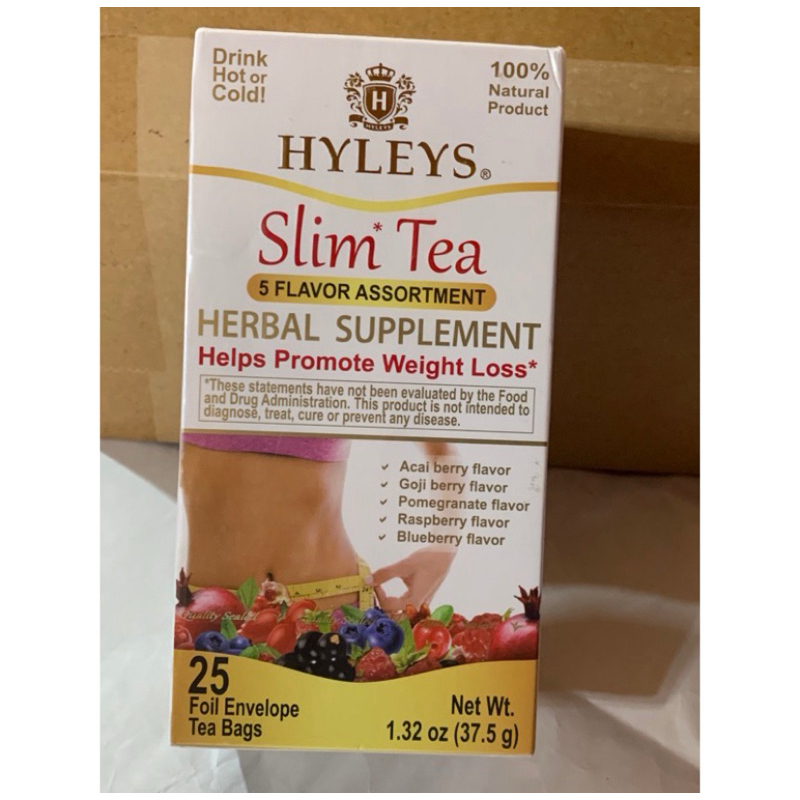 美國購入 HYLEYS  Slim Tea  舒暢健康天然花果茶，🥮大餐無負擔soso茶/獨立包裝