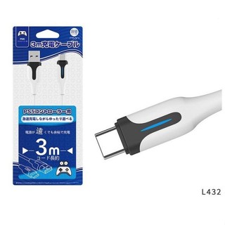 PS5 手把 良值 USB to Type-C 支援快充 充電線 連接線 3m 300公分 米 L432【臺中大眾電玩】