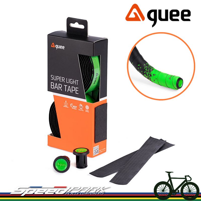 【速度公園】GUEE SL Dual PU手把帶 黑綠色 超輕 雙色系列 高強度吸震 附尾塞 透氣 舒適 防滑把帶