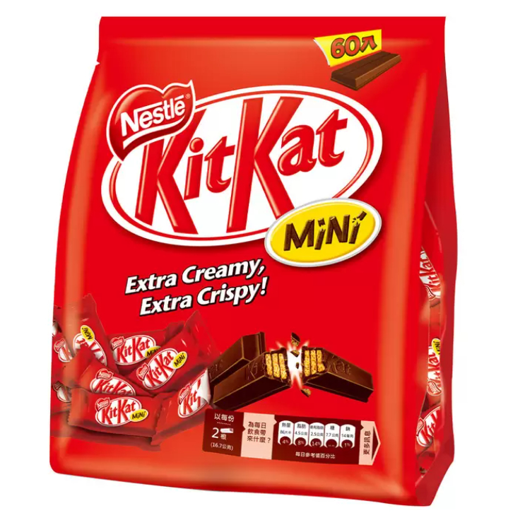 ✨「COSTCO線上代購」Nestle Kit Kat 雀巢奇巧 迷你威化巧克力家庭號 16.7公克 X 60條