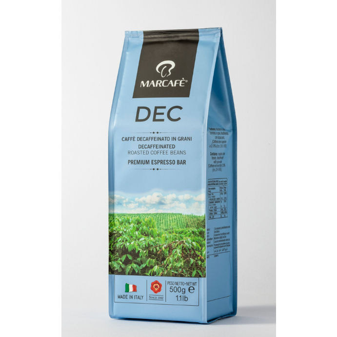 義大利 Marcafe DEC 低咖啡因 烘焙咖啡豆/咖啡粉  40%阿拉比卡 60%羅布斯塔咖啡豆 中焙