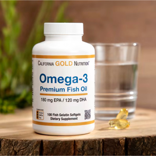 California Gold Nutrition Omega-3 優質魚油100 粒明膠軟膠囊美國維他命DHA,EPA