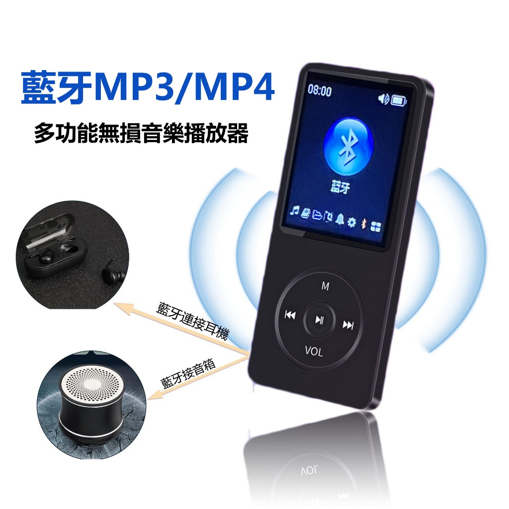 【台中現貨 24小時出貨】mp4播放器 支援外放 mp3 播放器 mp3 隨身聽 看電子書視頻 錄音收音機 聽音樂播放器