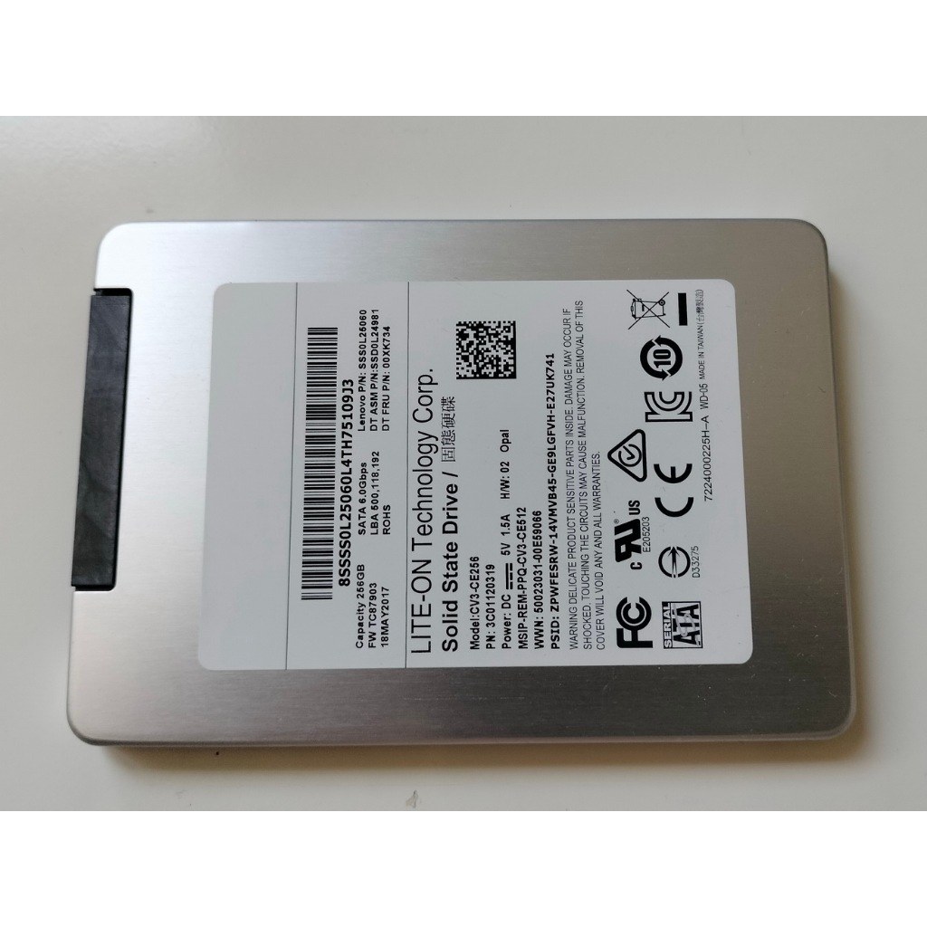 LITEON CV3 256GB 2.5" SATA SSD