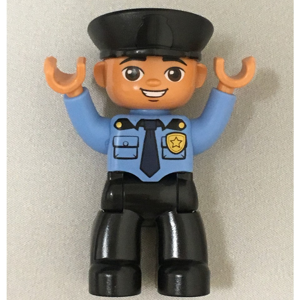 樂高 得寶 人偶 圓眼 藍衣 警察｜LEGO duplo Police with Badge