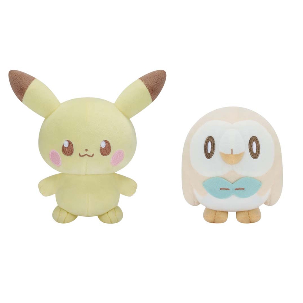 BANPRESTO 寶可夢POKÉPEACE 皮卡丘＆木木梟絨毛