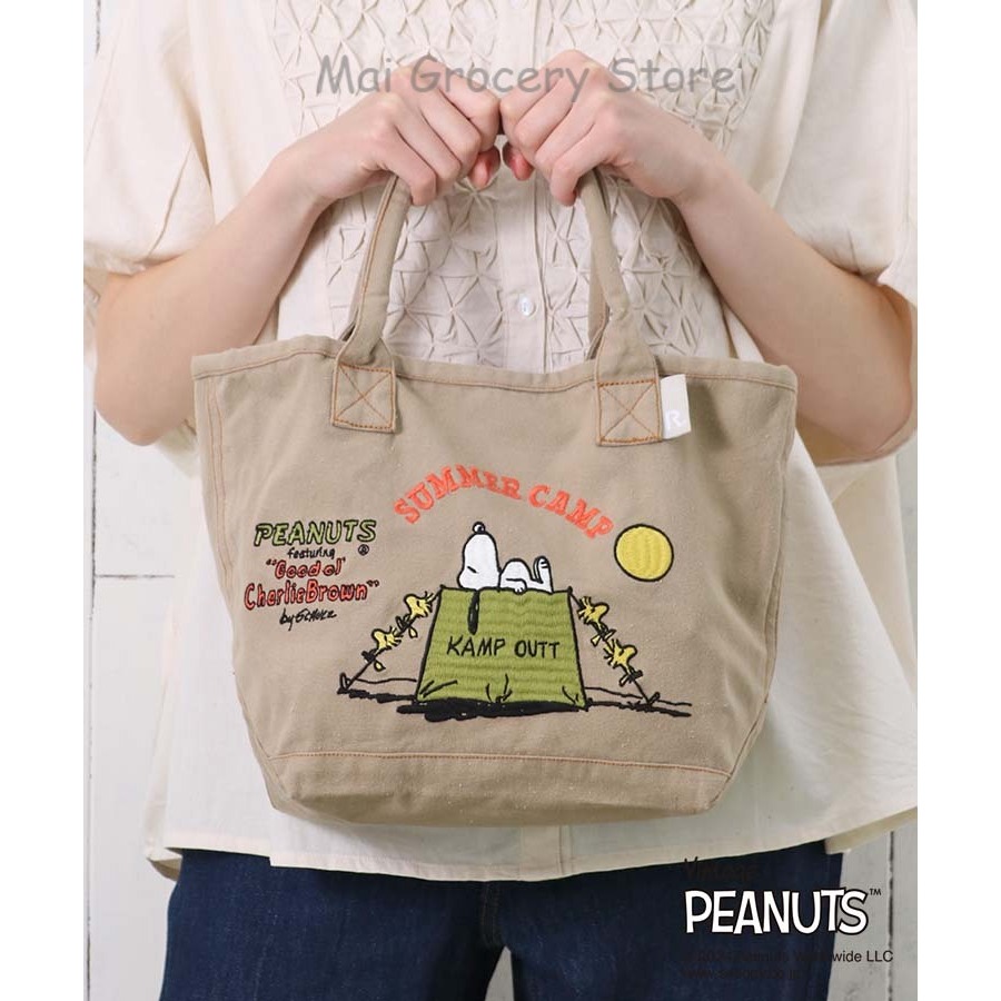 ::小麥2號店:: Peanuts Snoopy 史努比 ROOTOTE 刺繡 丹寧 牛仔布 手提包 手拿包 小包