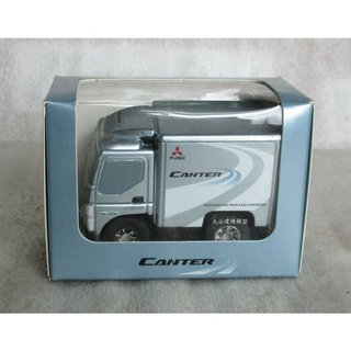 [丸山建機模型店]---FUSO-CANTER Q版箱型貨車模型(銀色)