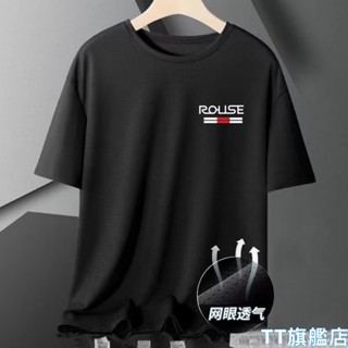 TT旗艦店 M-5XL 冰絲t恤男 速乾短袖 排汗衫 健身衣 涼感衣 網眼短袖 印花t恤 男生衣服 運動上衣WY16