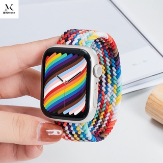編織彈力一體錶帶 單圈錶帶 適用於 Apple Watch 9 8 7 6 SE 9代 41mm 45mm 蘋果手錶帶