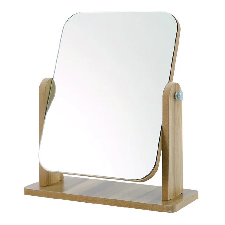 皮久熊 伍迪原木鏡 / 好折木質摺疊鏡 鏡子 桌面鏡 化妝鏡 居家用品 皮久熊