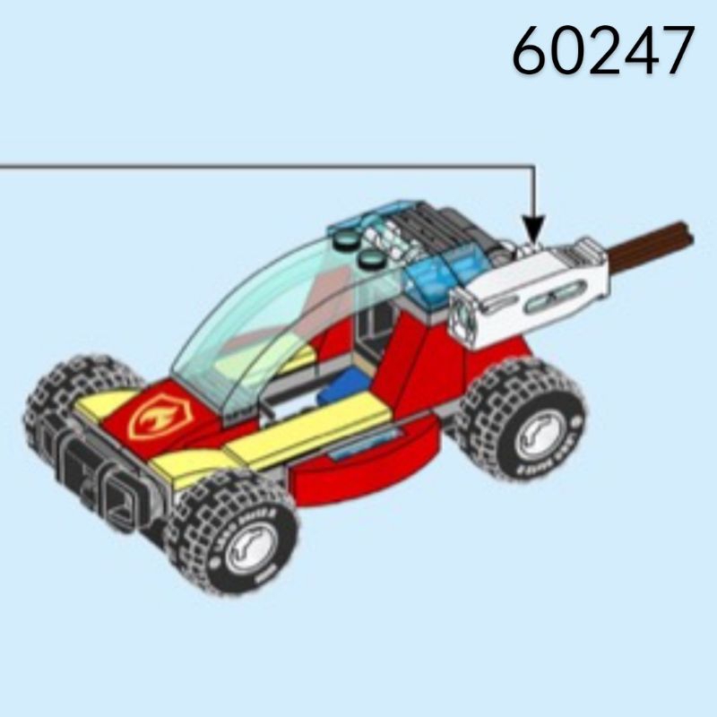 lego 60247 forest fire's buggy &amp; tree with owl