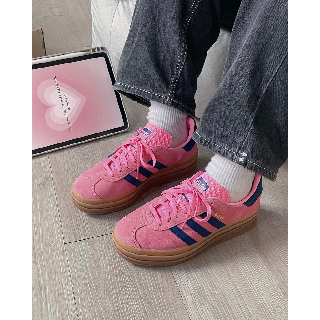 Adidas Originals Gazelle Bold 粉色 焦糖底 厚底 板鞋 H06122