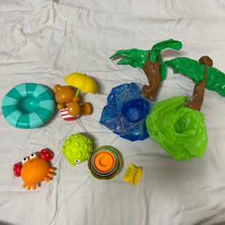 Hape 洗澡玩具 兒童玩具 寶寶洗澡玩具 螃蟹 河豚 熊熊傘