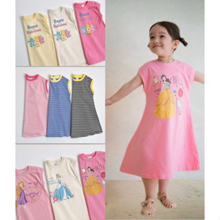 粉圓媽⭕️韓國空運童裝✨小短袖洋裝(VD)三款九色 迪士尼洋裝 彩虹熊洋裝 棉質洋裝 撞色洋裝 姐妹裝
