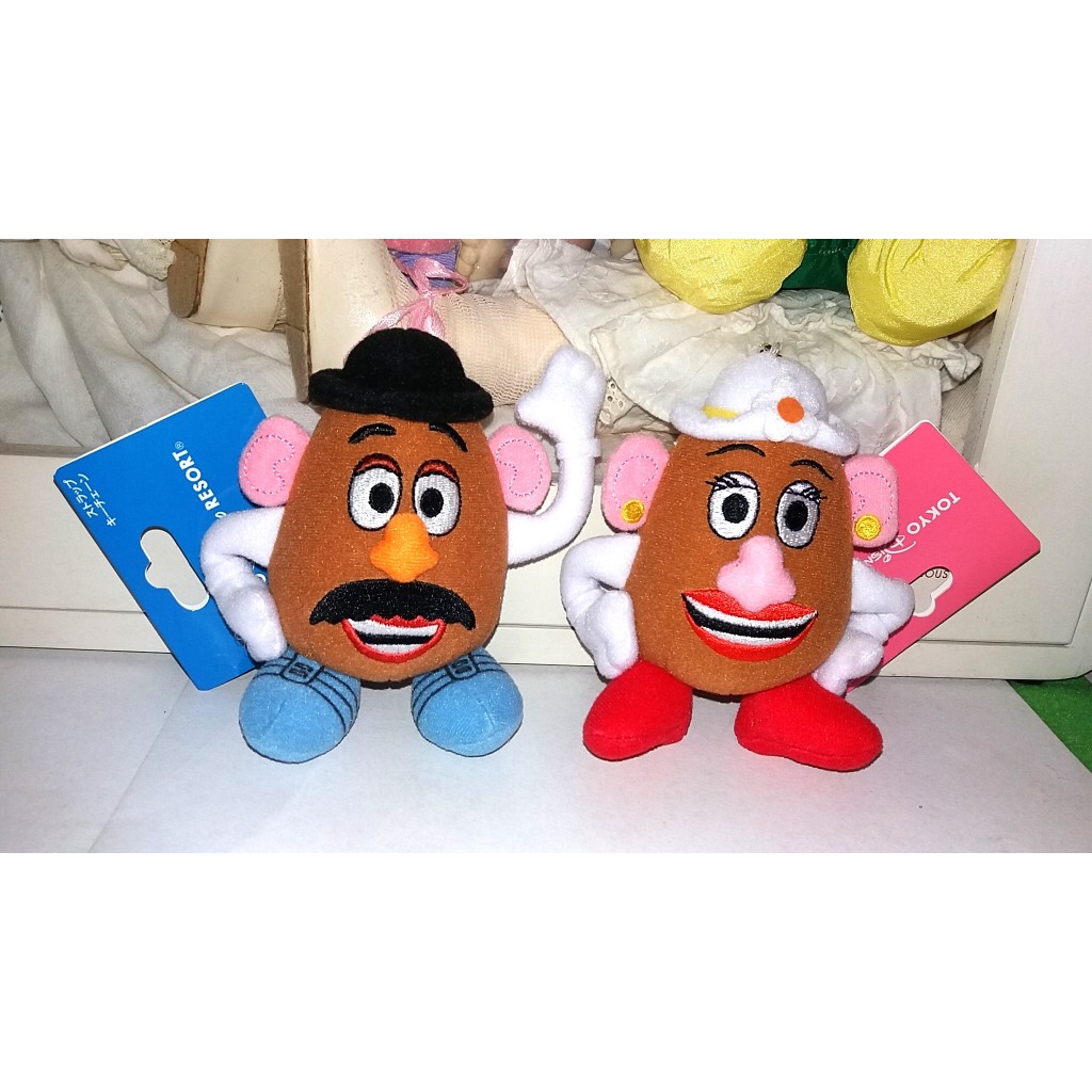 東京迪士尼 DISNEY Mr. Potato Head 蛋頭先生 +彈頭太太 小布偶吊飾 玩偶 2款一起賣