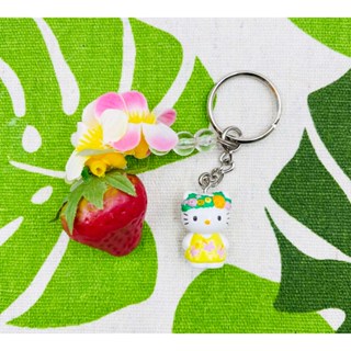 Hello Kitty 凱蒂貓~日本sanrio三麗鷗 KITTY鑰匙圈鎖圈-夏日草莓*12229