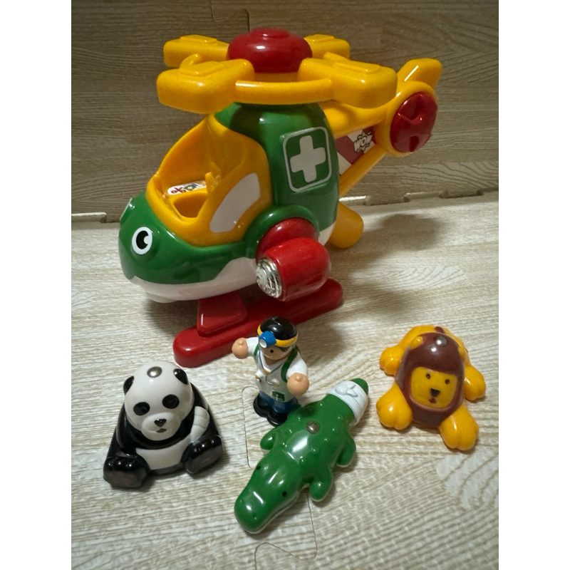 二手玩具 WOW Toys 驚奇玩具 直昇機 （配件如圖，有污，有落漆）