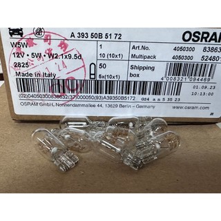 OSRAM T10 W5W 歐司朗 公司貨 義大利製 有保固 ECE認證 全新特價中 5w 3w 2w 12v 24v