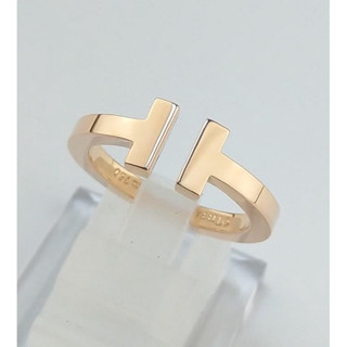 (經典～全新售價約75000🔥）[二手正品]tiffany t square T字戒指 750RG 美圍8號 歐圍57號