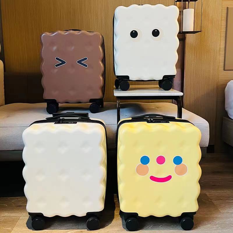 行李箱 旅行箱 登機箱 密碼箱 拉桿箱 16吋行李箱 24吋行李箱 餅幹箱 可愛 創意 高顏值 小型 輕便 結實 耐用