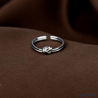 <Porabella>925純銀繩結戒指 結繩線條戒指 幾何型線條指戒 配件指環 時尚簡約ins風指環 RINGS