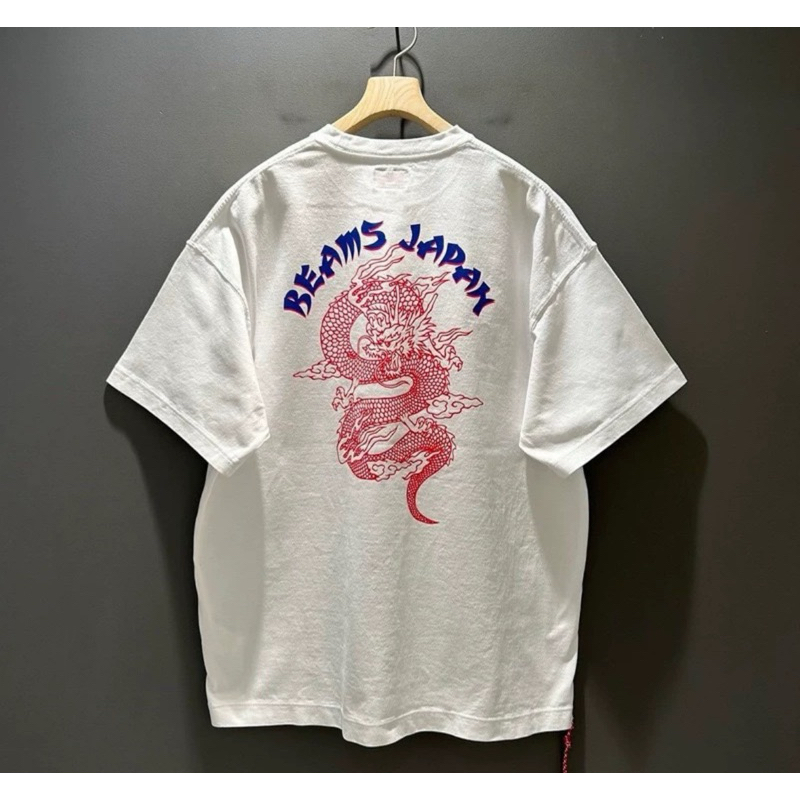 🇯🇵日本代購24 BEAMS JAPAN TEE 龍年 限定 龍 印花 短袖T恤 潮流 街頭 日單正品 白色