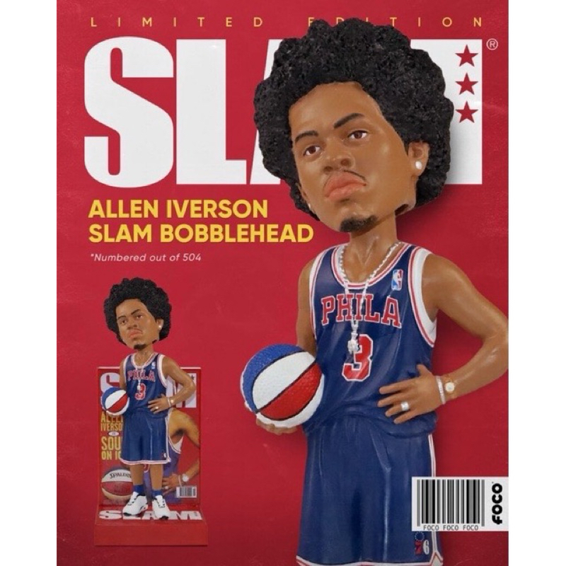 🇺🇸GI.JOE🌟76人 Allen Iverson戰神 #3 AI SLAM雜誌 搖頭公仔 搖頭娃娃 公仔 搖頭 玩偶