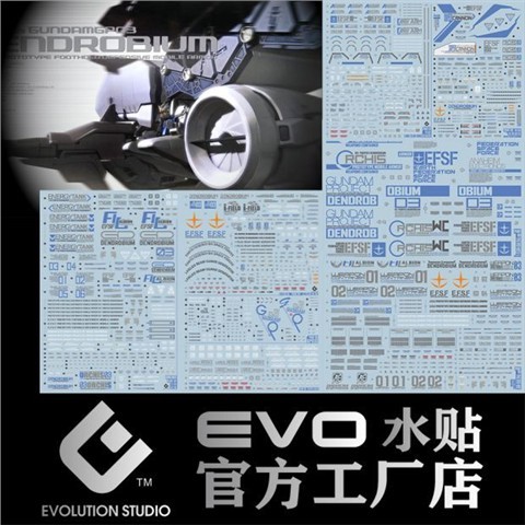 練功神物 EVO HGUC RX-78 GP03D 大冰箱鋼彈模型試做3號機 螢光水貼紙