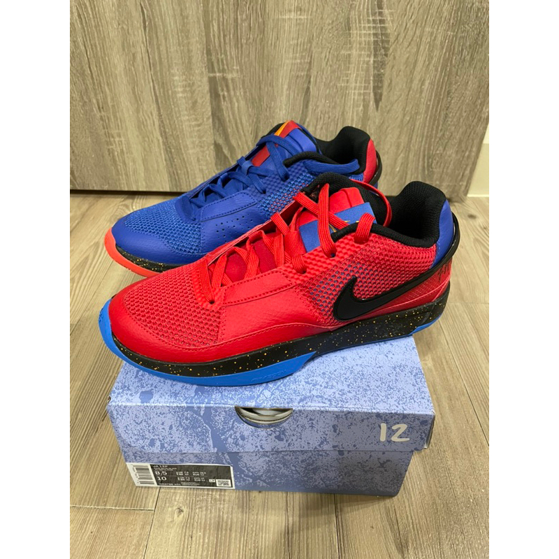 Us8.5 NIKE JA 1 EP JA MORANT HUNGER 籃球鞋 藍紅 野獸 林志傑