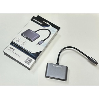 +富福里+Panasonic QE-QLEX003C-TW USB3.2 TYPE-C 轉HDMI+VGA-轉接器-銀灰