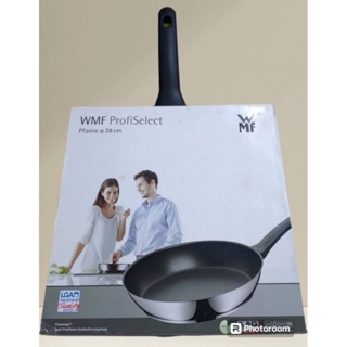 ​[德國WMF頂級工藝/不含PFOA無毒陶瓷塗層] 正品 28cm Cromargan不鏽鋼不沾煎鍋 平底鍋 全爐具適用