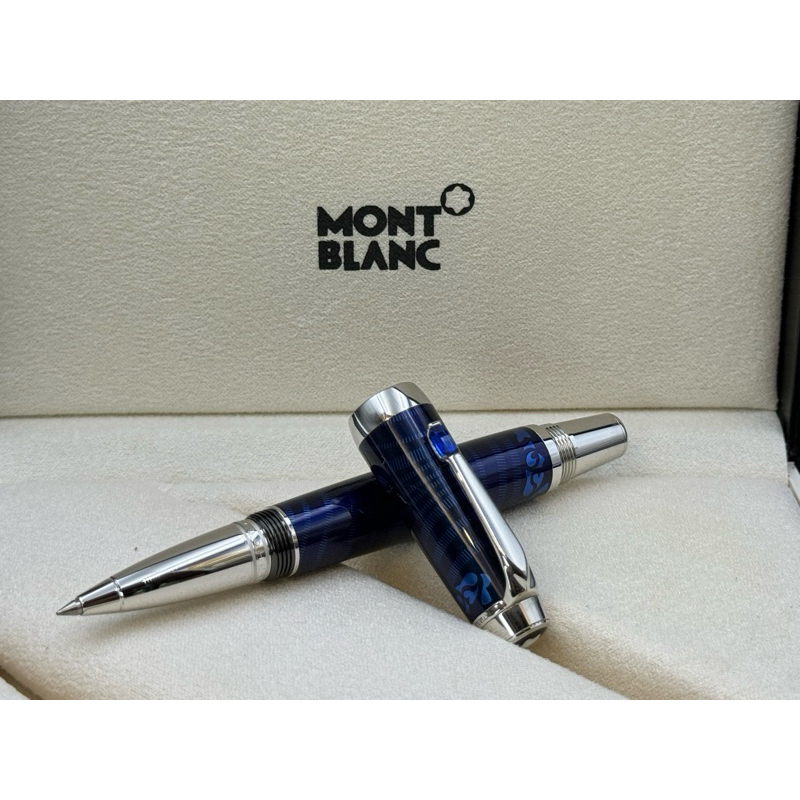 萬寶龍 波希米亞系列 藍鬥牛 鋼珠筆 Montblanc Boheme Rollerball Pen_104920