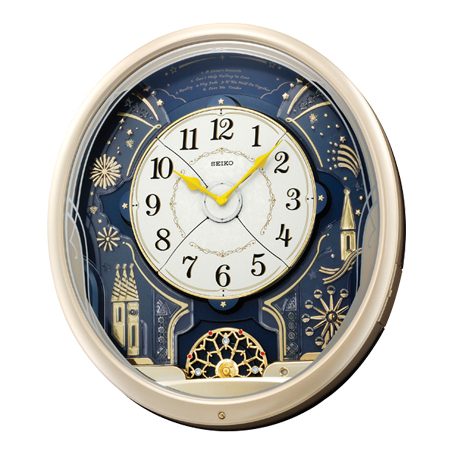 《 精準鐘錶 》日本 精工SEIKO 小天使光控音樂報時 水晶旋轉擺飾 時鐘 掛鐘 QXM239.QXM239S