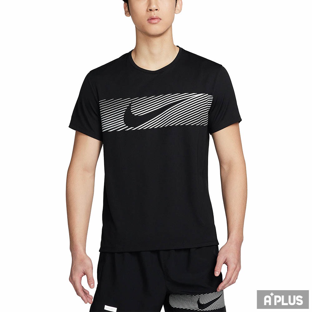 NIKE 男 圓領T AS M NK FLASH MILER TOP 黑色 - FN3052010