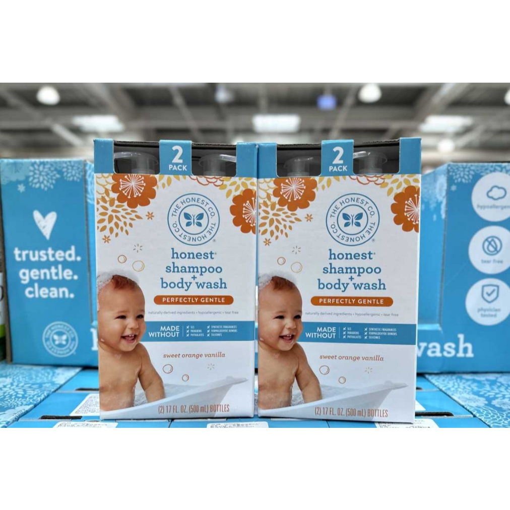 美國(潔西卡艾芭)自創品牌HONEST 嬰兒甜橘香草香味洗髮沐浴乳 2合一 🔥好市多costco代購🔥755666