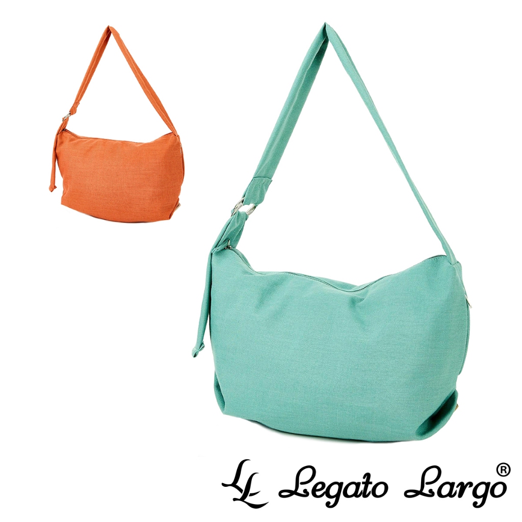 Legato Largo 半月形 亞麻款 可水洗單肩斜背包 Regular size (LG-F3112)