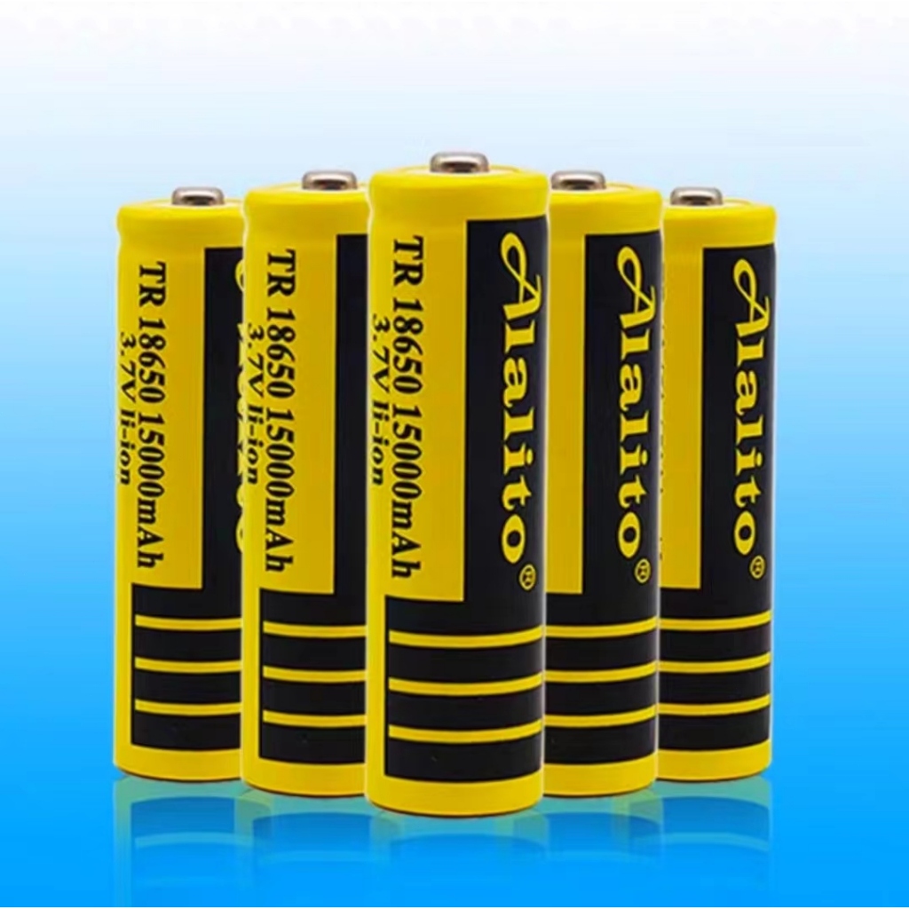 18650 電池 3.7v 大容量鋰電池 可充電電池 15000mAh 強光手電筒電池 頭燈電池 小風扇電