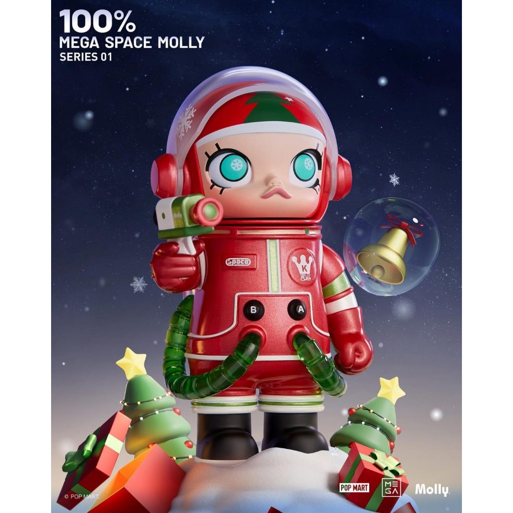 【QQ公仔物語】【AA215】【現貨】Popmart Space Molly系列 100% 一代 盒玩 單賣 聖誕