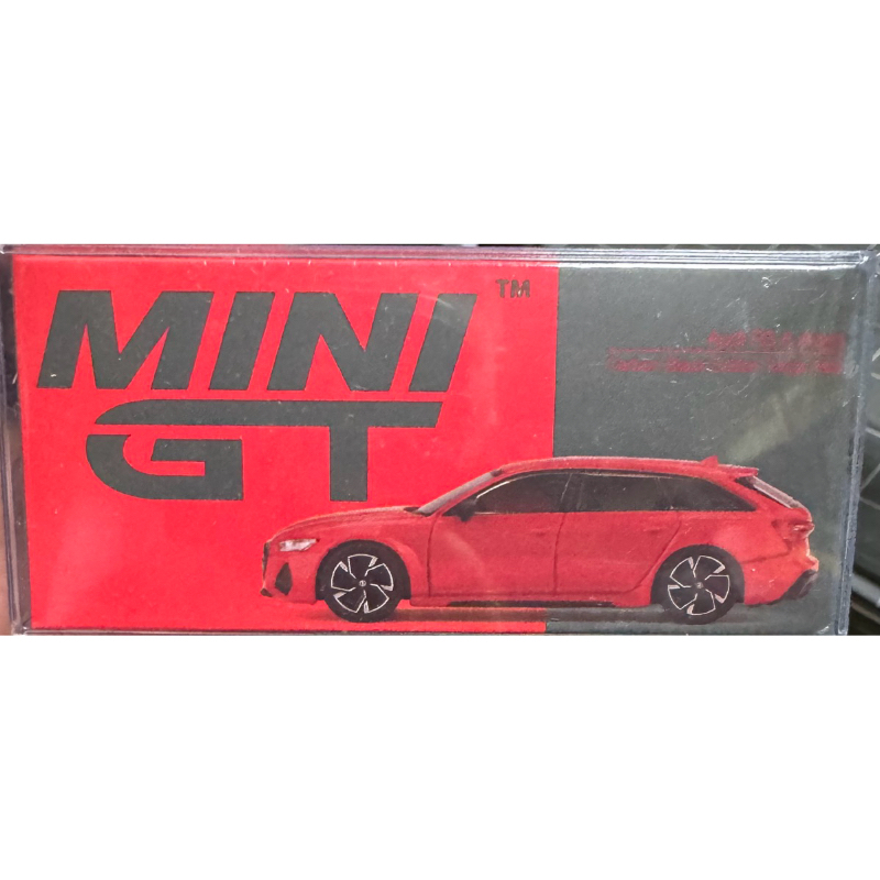 1/64 MINI GT #194 左駕附贈膠盒 Audi RS6 Avant 紅色